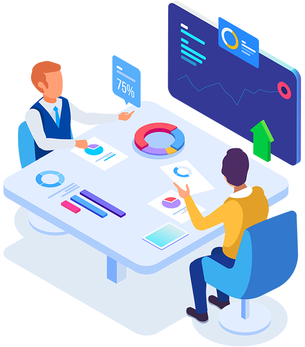 Advertisers and publishers illustration